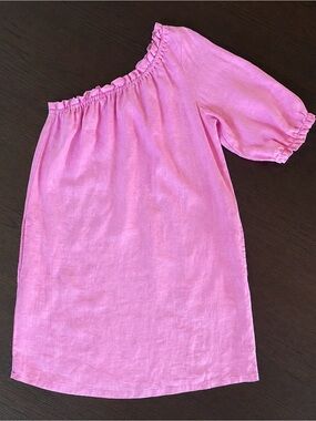 Xirena Pippa Dress Cinder Rose Pink Line  One Shoulder S Summer Beach Resortwear